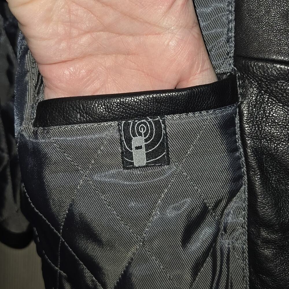 Boston Harbour Black Genuine Leather Jacket, Size Large - Picture 5 of 11